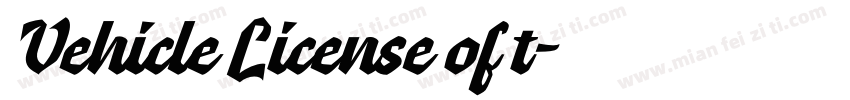 Vehicle License of t字体转换